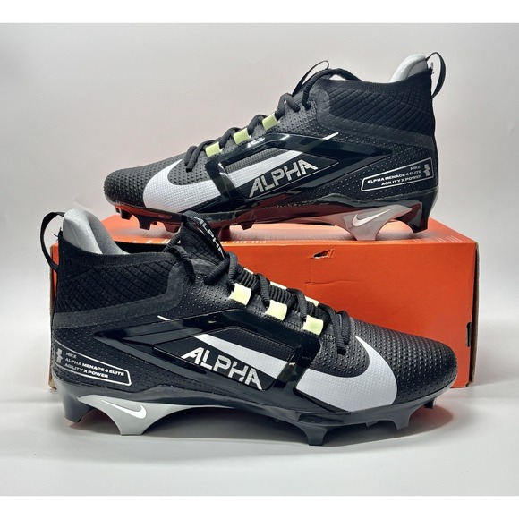 Nike Alpha Menace 4 Elite Black White Size 10 FD7036 001 main image 4
